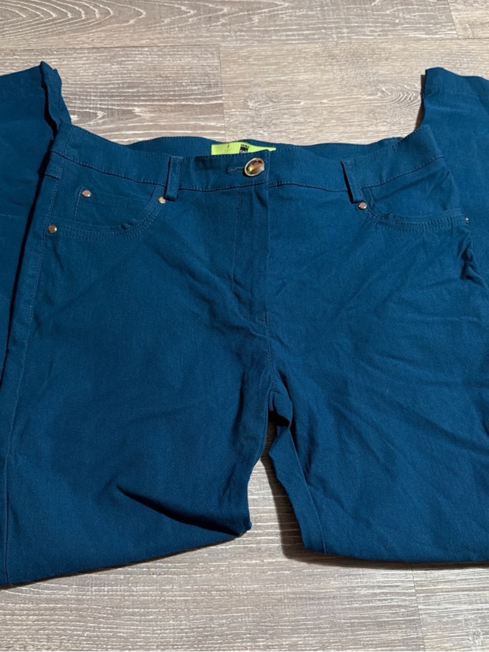 Slim Mid-Rise Teal Jeggings for Women